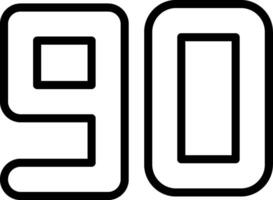 Ninety Line Icon vector