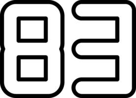 Eighty Three Line Icon vector