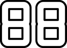 Eighty Eight Line Icon vector
