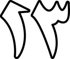 Thalathata Ashar Line Icon vector