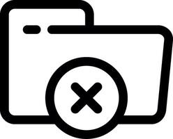 Folder Rejected Line Icon vector