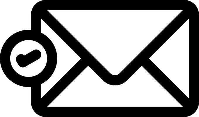 Message Approved Line Icon