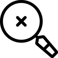 Cancel Search Line Icon vector
