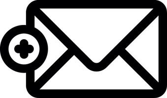 Add Message Line Icon vector