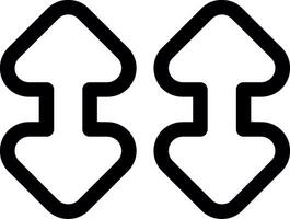 Two Arrows Line Icon vector