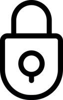 Padlock Line Icon vector