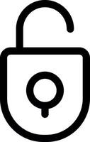 Unlock Line Icon vector