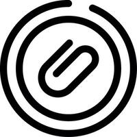 Attachment Line Icon vector