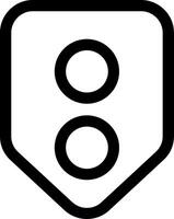 Mark Line Icon vector