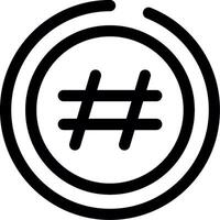 Hashtag Line Icon vector