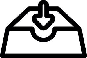 Inbox Line Icon vector