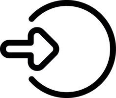 Log In Line Icon vector