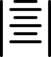 Top Align Line Icon vector