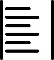 Align Left Line Icon vector