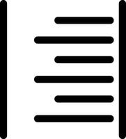 Right Align Line Icon vector