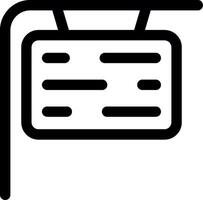 Signboard Line Icon vector