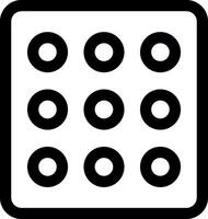 Keypad Line Icon vector