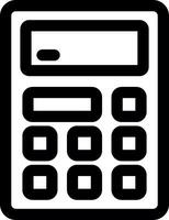 Calculator Line Icon vector