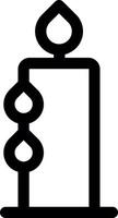 Candle Line Icon vector