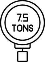 Weight Limit Line Icon vector