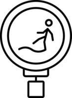 Slippery When Wet Line Icon vector