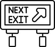 Next Exit Line Icon vector