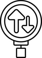 Two Way Line Icon vector
