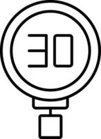 Speed Limit 30 Line Icon vector