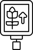 Scenic Route Line Icon vector