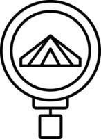 Campground Line Icon vector