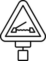 Draw Bridge Line Icon vector
