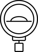Speed Hump Line Icon vector