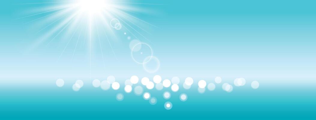 Sea Beach with sunlight for Summer vacation background