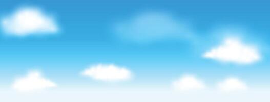 Blue sky with clouds background vector