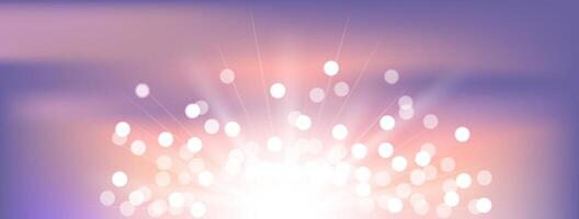 Abstract purple background with magic bokeh vector