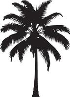 a simple black silhouette of a palm tree vector