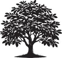 guava Tree ,black color silhouette vector