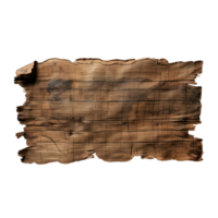 Horizontal Old Scroll paper. on transparent background png