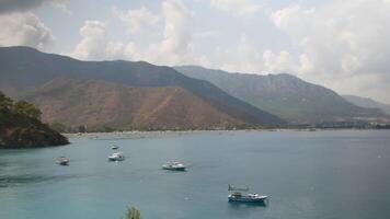 Panoramic view of the mountains, sea and beauty of Adrasan Antalya, Turkey video