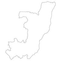 The Republic of the Congo map. Map of The Republic of the Congo in white color vector