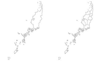 Palau map. Map of Palau in white set vector