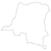 Democratic Republic of the Congo map. Map of Congo in white color vector