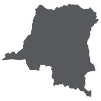 Democratic Republic of the Congo map. Map of Congo in grey color vector