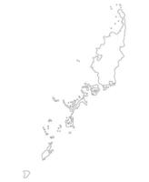 Palau map. Map of Palau in white color vector