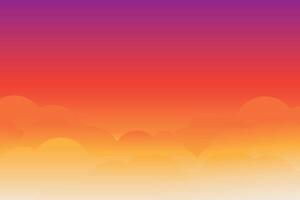 Sunset sky with clouds vector