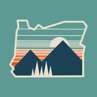 Oregon National Park Sticker, Design perfect for print, apparel, etc vector
