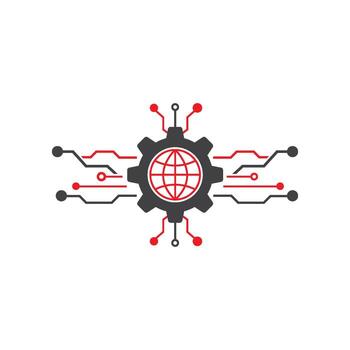 circuit tech template vector