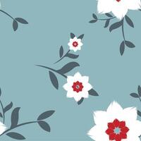 A Hand drawn simple abstract flowers black and white tone. and A Floral seamless pattern textile for trendy collage pattern vector