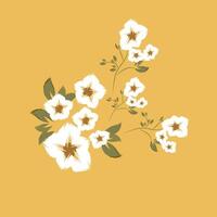 A beautiful flowers textile and pattern fabric clothes pattern are distributed evenly, creating a balanced and aesthetically pleasing design vector