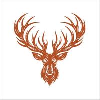 Deer Head Antler illustration Design, isolated on white background vector